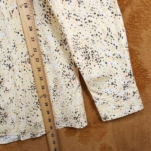 HUGO BOSS Shirt Mens 17 43 Tan Spotted Button Up Extra Slim Fit ELISHA $138 - Picture 7 of 8